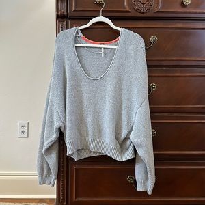 Free People Scoop Neck Knit Sweater